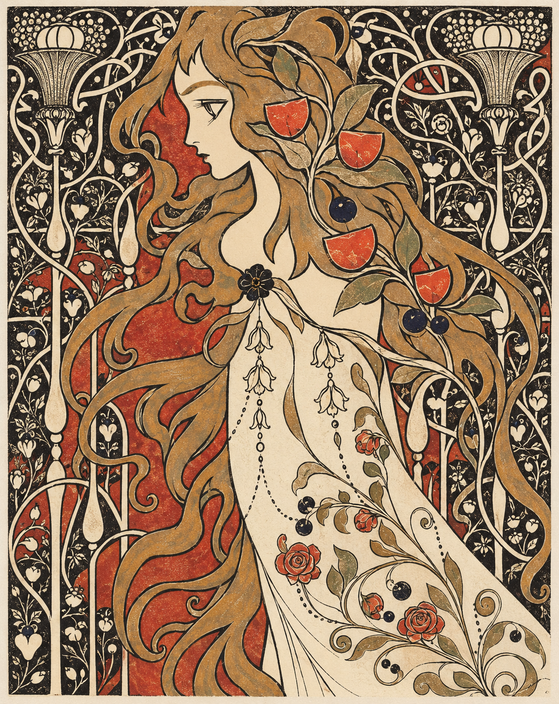 Profilo in fiore